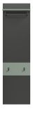 Garderobenpaneel Cooper in Grau und Salbei Wandgarderobe 45 x 165 cm