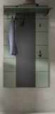 Garderobenpaneel Cooper in Salbei und Grau Wandgarderobe 80 x 141 cm