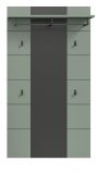 Garderobenpaneel Cooper in Salbei und Grau Wandgarderobe 80 x 141 cm