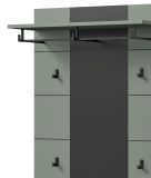 Garderobe Set 3-teilig Cooper in Salbei und Grau 160 cm, Soft-Close
