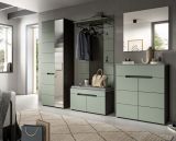 Garderobe Set 3-teilig Cooper in Salbei und Grau 160 cm, Soft-Close