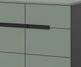 Garderobe Set 3-teilig Cooper in Salbei und Grau 215 cm, Soft-Close