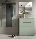 Garderobe Set 3-teilig Cooper in Salbei und Grau 175 cm, Soft-Close