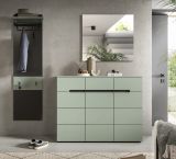 Garderobe Set 3-teilig Cooper in salbei und grau 180 cm, Soft-Close