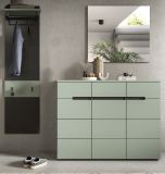 Garderobe Set 3-teilig Cooper in salbei und grau 180 cm, Soft-Close
