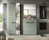Garderobe Set 3-teilig Cooper in salbei und grau 140 cm, Soft-Close