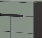 Garderobe Set 4-teilig Cooper in Salbei und Grau 220 cm, Soft-Close