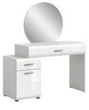 Schminktisch Freeze in wei Hochglanz Kosmetiktisch mit Spiegel 120 x 138 cm