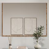 Garderobenspiegel Salud in Nox Eiche Wandspiegel 95 x 70 cm