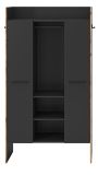 Garderobe Salud in grau und Nox Eiche Kompaktgarderobe 105 x 189 cm
