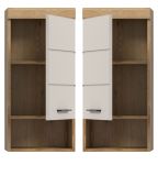 Badezimmer Hngeschrank Shawn in Sand Kaschmir und Evoke Eiche Badschrank hngend 37 x 79 cm