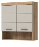 Badezimmer Hngeschrank Shawn in Sand Kaschmir und Evoke Eiche Badschrank hngend 74 x 79 cm