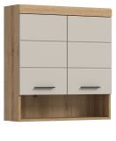 Badezimmer Hngeschrank Shawn in Sand Kaschmir und Evoke Eiche Badschrank hngend 74 x 79 cm