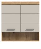 Badezimmer Hngeschrank Shawn in Sand Kaschmir und Evoke Eiche Badschrank hngend 74 x 79 cm