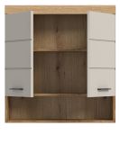 Badezimmer Hngeschrank Shawn in Sand Kaschmir und Evoke Eiche Badschrank hngend 74 x 79 cm