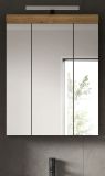 Badezimmer Spiegelschrank Shawn in Evoke Eiche Badschrank 3-trig 60 x 79 cm