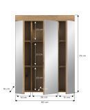 Badezimmer Spiegelschrank Shawn in Evoke Eiche Badschrank 3-trig 60 x 79 cm