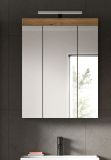 Badezimmer Spiegelschrank Shawn in Evoke Eiche Badschrank 3-trig 60 x 79 cm