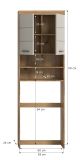 Waschmaschinenschrank Shawn in Sand Kashmir und Evoke Eiche Waschmaschinen berbau 63 x 191 cm