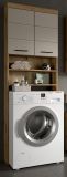 Waschmaschinenschrank Shawn in Sand Kashmir und Evoke Eiche Waschmaschinen berbau 63 x 191 cm