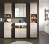 Badmbel Set 5-teilig Shawn in Sand Kashmir und Evoke Eiche Badkombination 164 x 191 cm