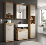 Badmbel Set 5-teilig Shawn in Sand Kashmir und Evoke Eiche Badkombination 164 x 191 cm
