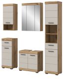 Badmbel Set 5-teilig Shawn in Sand Kashmir und Evoke Eiche Badkombination 164 x 191 cm