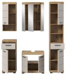 Badmbel Set 5-teilig Shawn in Sand Kashmir und Evoke Eiche Badkombination 164 x 191 cm