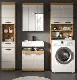 Badmbel Set 4-teilig Shawn in Sand Kashmir und Evoke Eiche Badkombination 190 x 191 cm