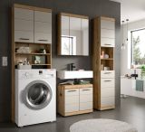 Badmbel Set 4-teilig Shawn in Sand Kashmir und Evoke Eiche Badkombination 190 x 191 cm