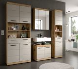Badmbel Set 4-teilig Shawn in Sand Kashmir und Evoke Eiche Badkombination 200 x 191 cm