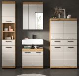 Badmbel Set 4-teilig Shawn in Sand Kashmir und Evoke Eiche Badkombination 201 x 191 cm