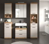 Badmbel Set 5-teilig Shawn in Sand Kaschmir und Evoke Eiche Badkombination 164 x 191 cm