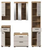 Badmbel Set 5-teilig Shawn in Sand Kaschmir und Evoke Eiche Badkombination 164 x 191 cm