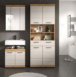 Badmbel Set 3-teilig Shawn in Sand Kaschmir und Evoke Eiche Badkombination 149 x 191 cm