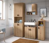 Badezimmer Kommode Livia in Artisan Eiche Badschrank 30 x 95 cm