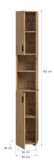 Badezimmer Hochschrank Livia in Artisan Eiche Badschrank 30 x 192 cm