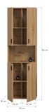 Badezimmer Hochschrank Livia in Artisan Eiche Badschrank 60 x 192 cm