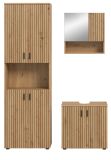 Badmbel Set 3-teilig Livia in Artisan Eiche Badkombination 135 x 192 cm