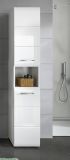 Badezimmer Hochschrank Cover in wei Hochglanz Badschrank 30 x 185 cm
