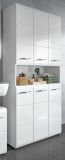 Badezimmer Hochschrank Cover in wei Hochglanz Mehrzweckschrank 90 x 185 cm