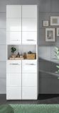 Badezimmer Hochschrank Cover in wei Hochglanz Badschrank 60 x 185 cm