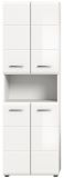 Badezimmer Hochschrank Cover in wei Hochglanz Badschrank 60 x 185 cm