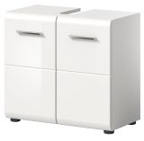 Waschbeckenunterschrank Cover in wei Hochglanz Badezimmer Unterschrank 60 cm