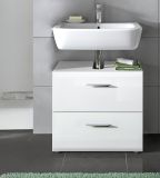 Waschbeckenunterschrank Cover in wei Hochglanz Badezimmer Unterschrank 60 cm