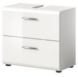 Waschbeckenunterschrank Cover in wei Hochglanz Badezimmer Unterschrank 60 cm