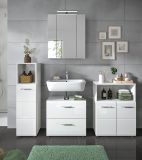 Badezimmer Kommode Cover in wei Hochglanz Badkommode 30 x 110 cm