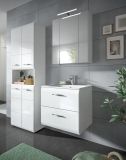 Waschbeckenunterschrank MIT Waschbecken Cover in wei Hochglanz Waschtisch hngend 60 x 55 cm