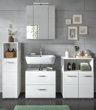 Badmbel Set 4-teilig Cover in wei Hochglanz Badkombination 180 x 185 cm