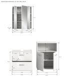 Badmbel Set 3-teilig Cover in wei Hochglanz Badkombination 135 x 185 cm